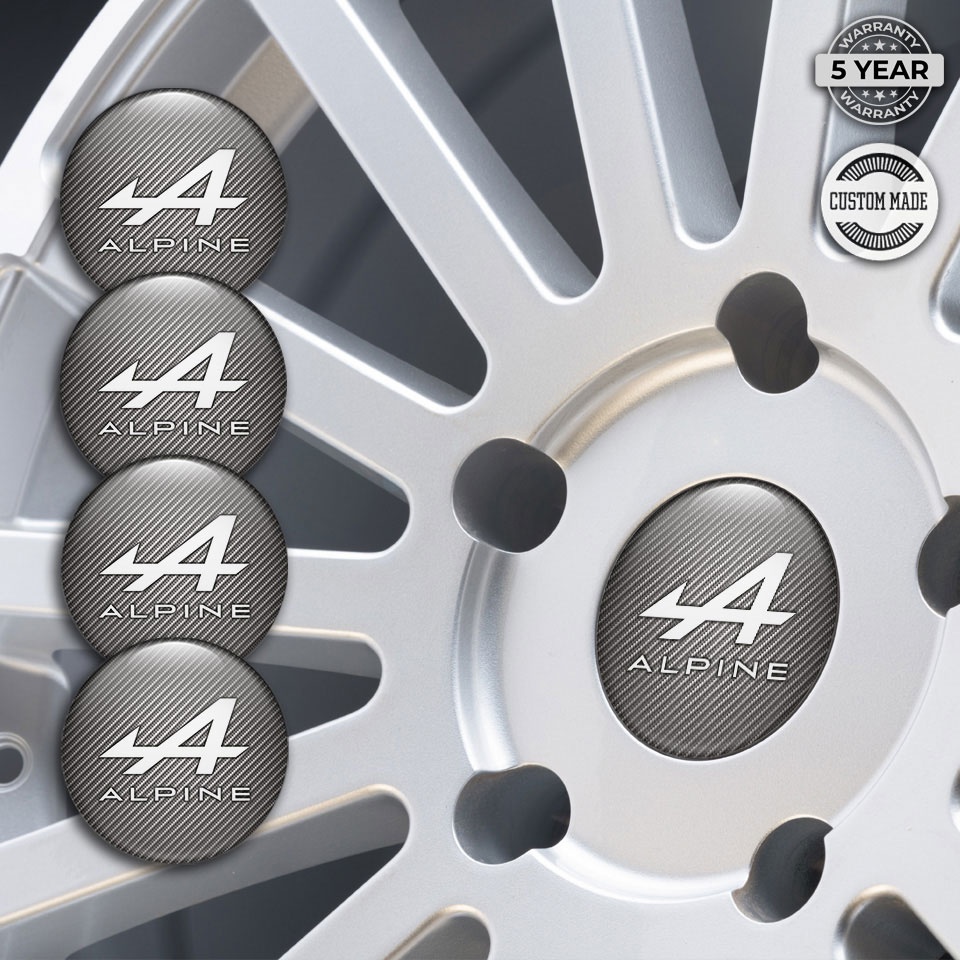 Renault Alpine Silicone Emblem Stickers for Center Caps | Wheel Emblems ...