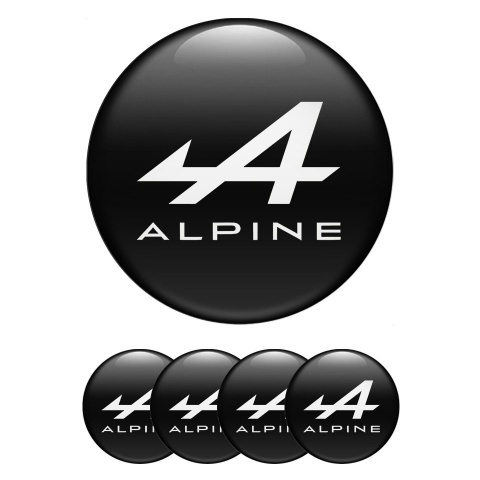 BMW Alpina Logo Edition Black Style Wheel Emblems