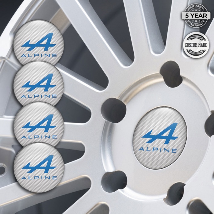 Renault Alpine Wheel Emblems Resign Stickers Carbon Edition | Wheel ...