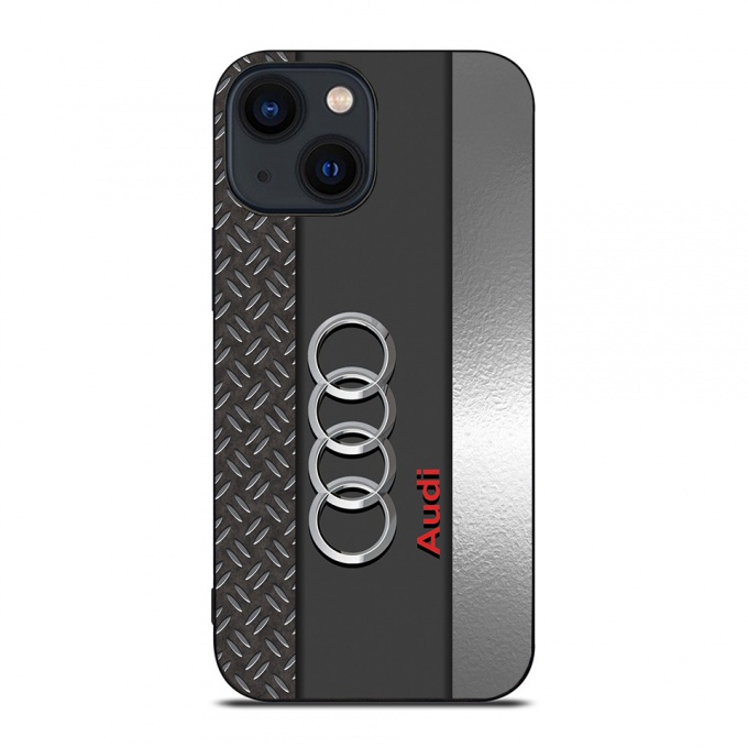 Audi iPhone case design light gray and dark with logo 020