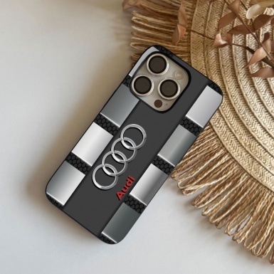 Audi durable iPhone phone case with gray elements 021