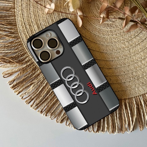 Audi durable iPhone phone case with gray elements 021