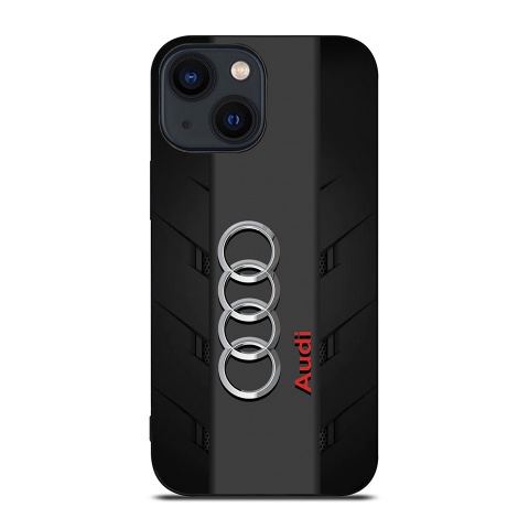 Audi silicone case for iPhone black with elements and logo 032