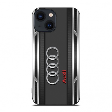 Audi iPhone case with gray elements on the side with logo 033