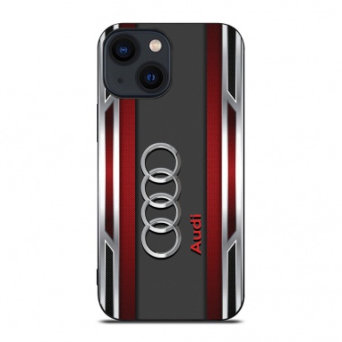 Audi phone case with red elements and logo in the middle 0034