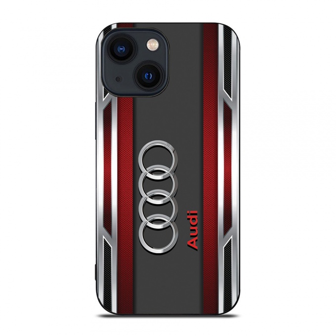 Audi phone case with red elements and logo in the middle 0034