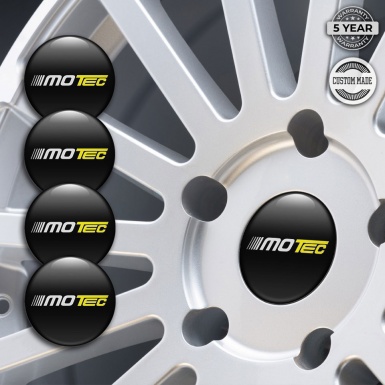 Motec Emblems for Wheel Center Cap White Yellow Logo