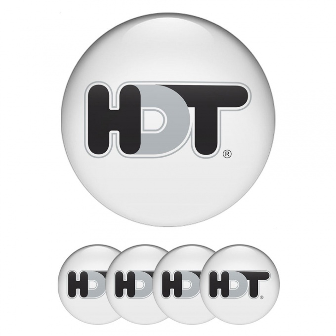 HDT Silicone Emblems for Center Hub Cap White Edition