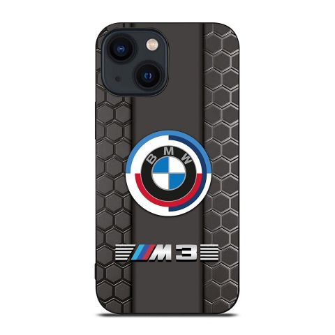 BMW M3 slim phone case with honeycomb elements and logo 005