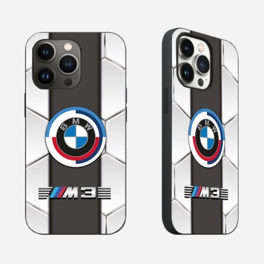 BMW case iPhone white and gray M3 and logo 008