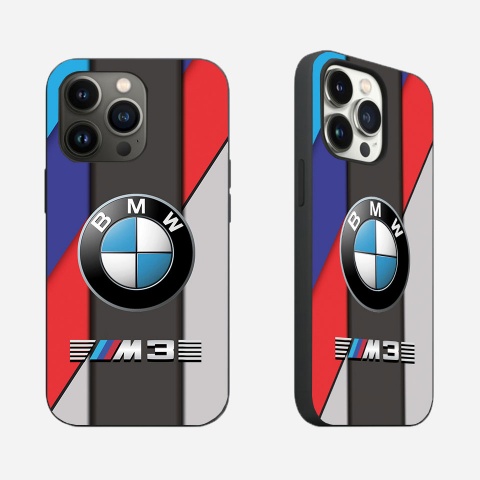 BMW M3 slim silicone case for iPhone colorful with logo 009