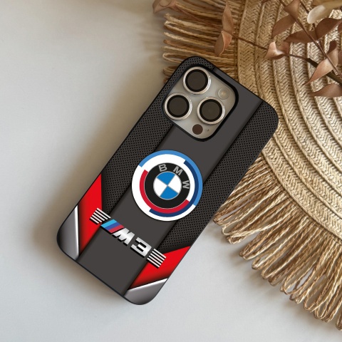 BMW M3 iPhone red gray phone case with new logo 015