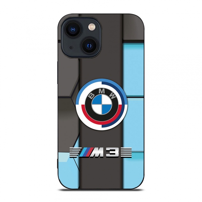 BMW M3 blue gray with new logo phone case for iPhone 017