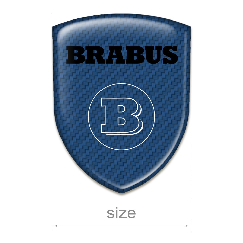 Brabus Badge Silicone Emblem Navy Carbon Edition | Domed Emblems ...