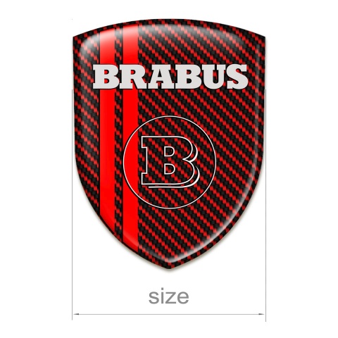 Brabus Tuning Emblem High End Red Carbon with Red Lines 