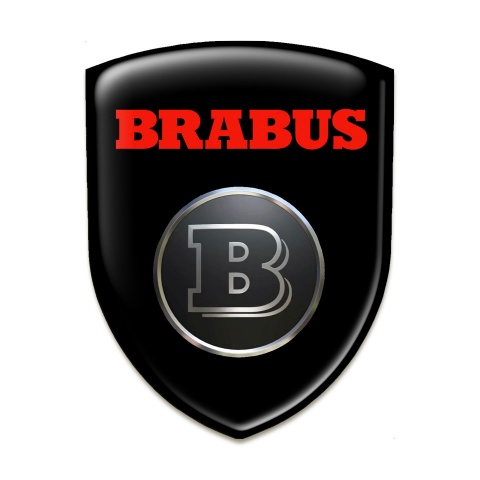 Brabus Car Accessories Badge High Quality Black Red Design 