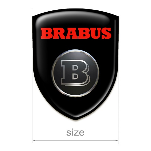 Brabus Car Accessories Badge High Quality Black Red Design 