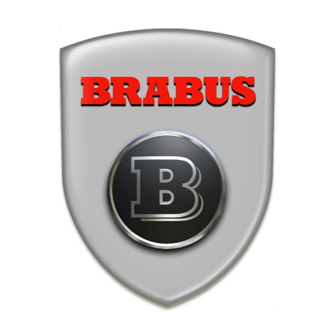 Brabus Emblem Auto Zeichen Grau Modell miit Stilvolles Logo