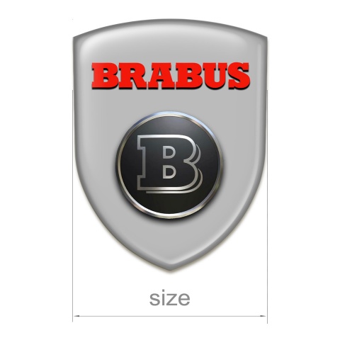 Brabus Emblem Auto Zeichen Grau Modell miit Stilvolles Logo