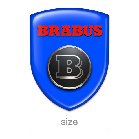 Brabus Emblem Interior Blue base Red Black Logo Edition 