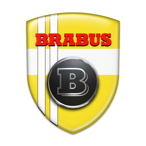 Brabus Tuning Emblem Yellow White Style 