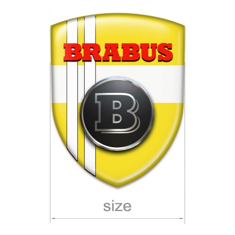 Brabus Tuning Emblem Yellow White Style 