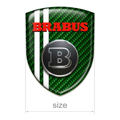 Brabus Silicone Badge Green Carbon White Stripes Edition 