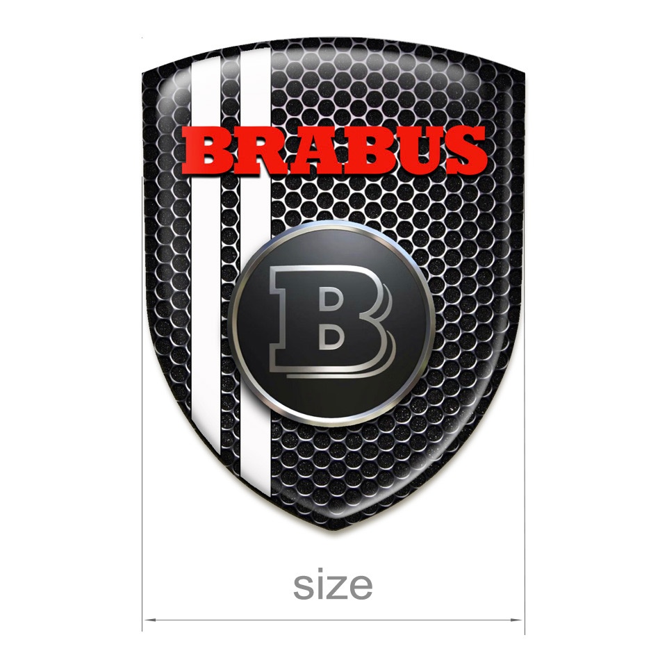 Brabus Auto Emblem High Quality Perforated Steel Design | Domed Emblems ...