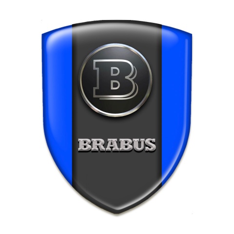 Brabus Emblem Interior Blue Base Graphite Logo Panel Design 