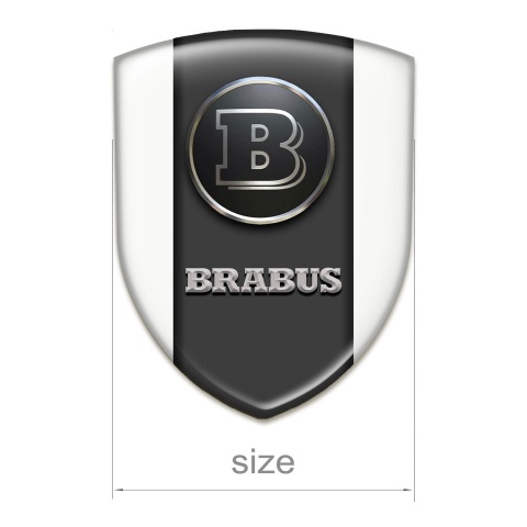 Brabus Car Accessories Badge White Background Graphite Logo Panel Edition 