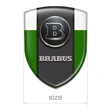 Brabus Car Interior Badge Racing Edition Green White base Graphite Logo Panel