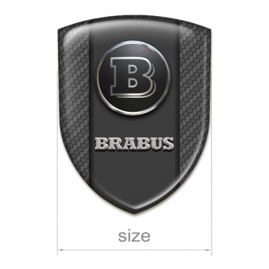 Brabus Silicone Badge High Quality  Dark Grey Carbon Edition