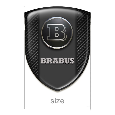 Brabus Auto Emblem High Quality Dark carbon Graphite Logo Panel