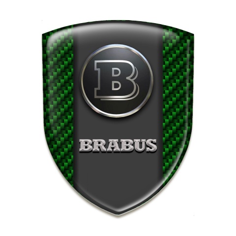 Brabus Emblem Badge Logo Green Carbon Graphite Logo Panel