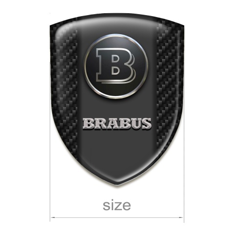 Brabus Self Adhesive Emblem Logo Black Carbon Graphite Logo Panel 