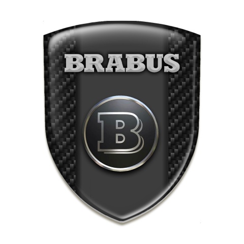 Brabus Domed Emblem Racing Edition Black Carbon Gray Logo Version