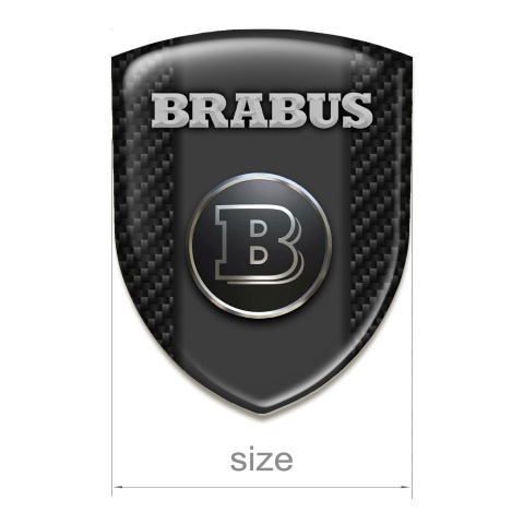 Brabus Domed Emblem Racing Edition Black Carbon Gray Logo Version