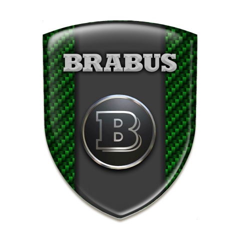 Brabus Silicone Emblem Green Carbon Base Graphite Central Panel 