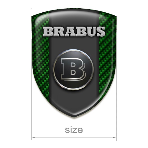 Brabus Silicone Emblem Green Carbon Base Graphite Central Panel 