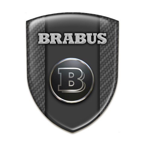 Brabus Emblem Interior High Quality  Dark Gray Carbon with Graphite Logo Panel