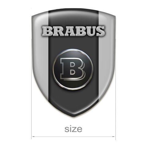 Brabus Self Adhesive Car logo Emblem Gray Background Graphite Logo Panel Design 