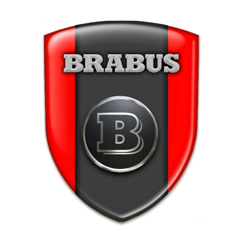 Brabus Car Interior Badge High End Red Base Graphite Logo Panel