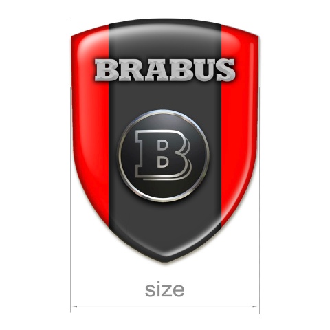 Brabus Car Interior Badge High End Red Base Graphite Logo Panel