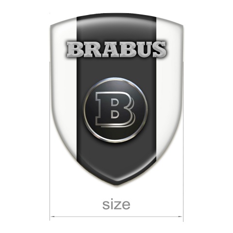 Brabus Silicone Shield White Base with Graphite Central Panel