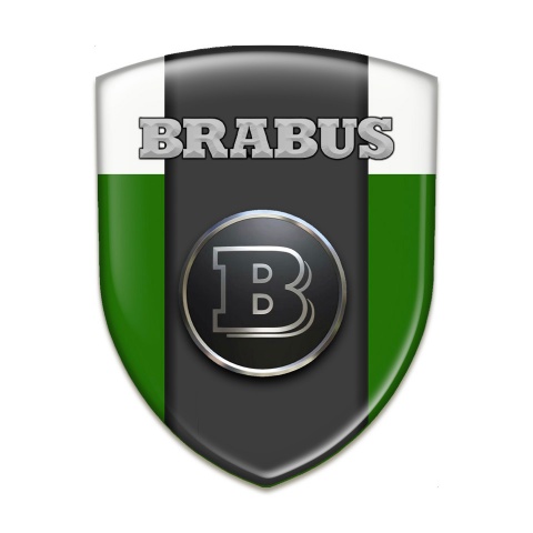 Brabus Auto Emblem Racing Edition Green White Background 