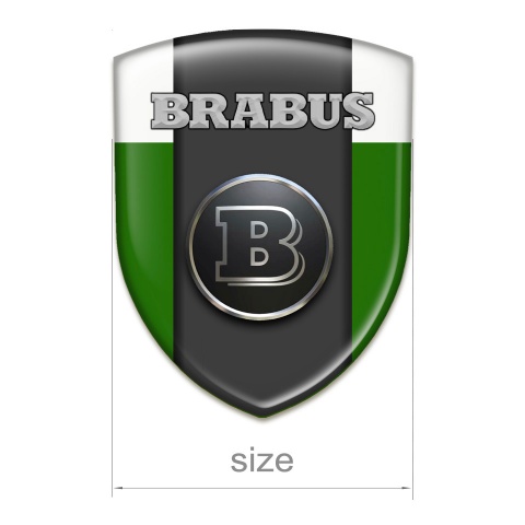 Brabus Auto Emblem Racing Edition Green White Background 