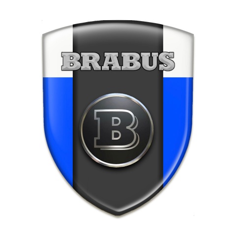 Brabus Tuning Emblem High Quality Blue White Base Graphite Central Panel 