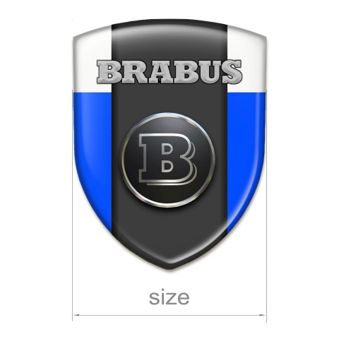 Brabus Tuning Emblem High Quality Blue White Base Graphite Central Panel 