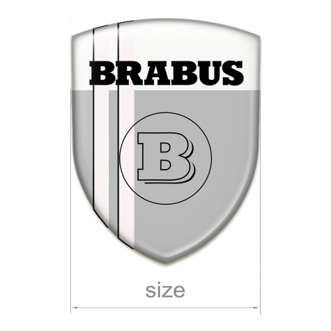 Brabus Tuning Emblem Gray White Background with White Lines design 