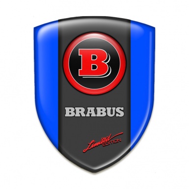 Brabus Car Accessories Badge Blue base with Red Logo 